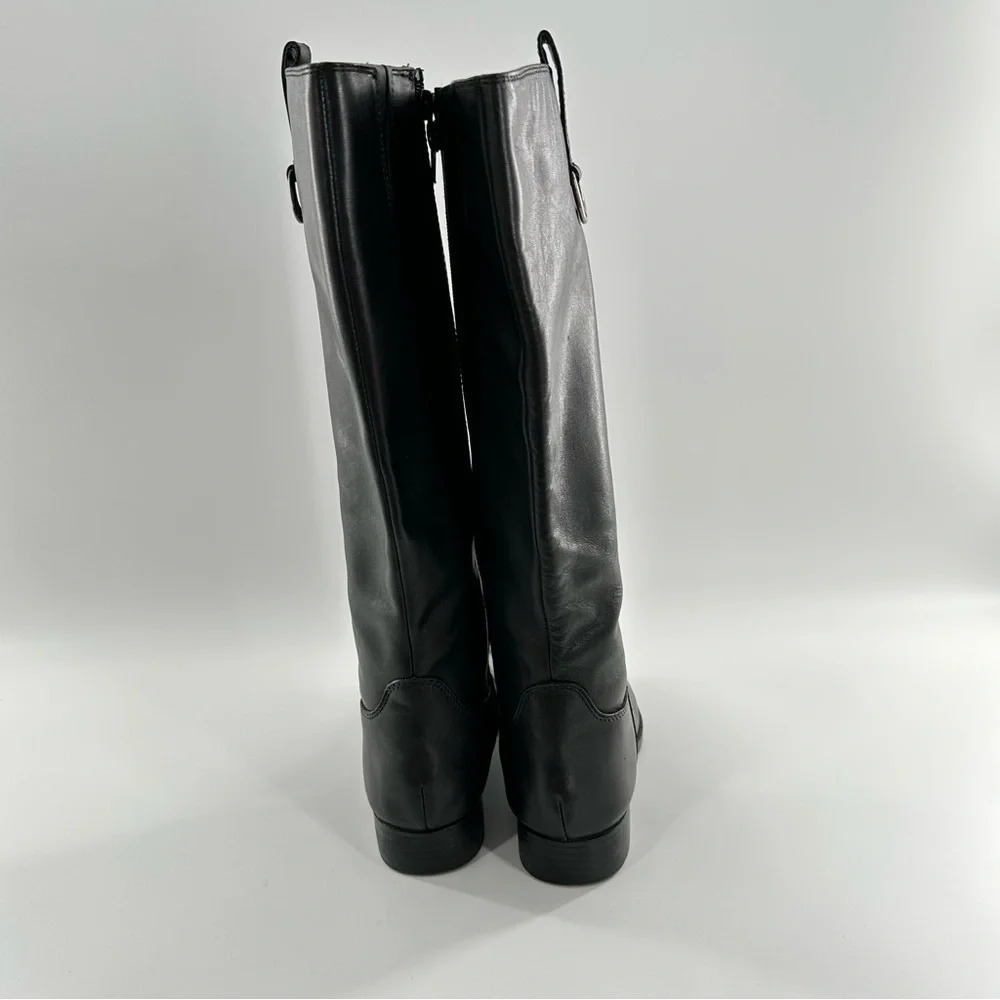 Lauren Ralph Lauren knee high boots 8 Sagira 2 black leather western equestrian - Picture 3 of 15